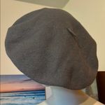 Charcoal Gray wool Beret Hat Photo 4