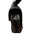 Botkier  black leather crossbody bag with brown trim Flap closure Vintage Photo 11