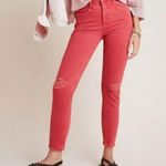 Anthropologie  red Straight Jeans 25 Photo 2