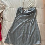 Zales Grey blue halter cowel neck backless dress Photo 1