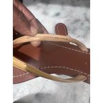 Tory Burch  Leather Logo Thong Sandals – Tan/Beige – Women’s 8M – Made in Brazil Photo 5