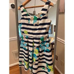 Annalee + Hope  Small Fit and Flare Dress Size 8‎ petite  Blue/White Photo 1