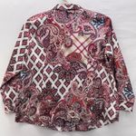 Chicos Womens‎ Button Up Blouse 16P Or 3P Burgundy Professional Business Career Red Photo 12
