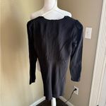 ZARA  Black Long Sleeve mini dress with raw hem Photo 2