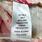 Gilner Farrar Leah Floral Square Neck Square Sleeves Blouse Medium Pink Photo 8