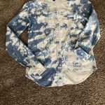 American Eagle  Outfitters Blue and White Denim Shirt Photo 1