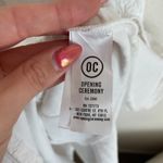 Opening Ceremony Textured White O-Ring Ruffle Hem Midi Dress Photo 13