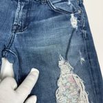 7 For All Mankind Roxanne Distressed Denim Blue Jeans Women’s Size 26 Skinny Fit Photo 4