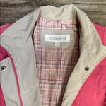 Liz Claiborne Pink and Cream Trench Coat Photo 3