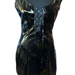 Leg Avenue Black Vinyl Lace Up Dress Photo 0