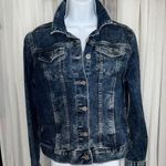 Liz Claiborne Blue Jean Jacket Distressed Vintage Style Photo 0