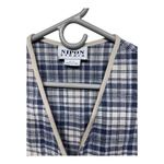 Vintage Plaid Blue & Tan Vest XL Photo 2