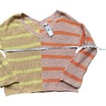 American Eagle Sweater Stripes Color block Chunky Knit- Size Large Photo 2