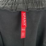 Spanx Black Faux Leather Jogger Pants Size Medium Photo 3