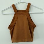 Free People Crop Top Orange/Rust Sz XS/S Brown Halter Photo 3