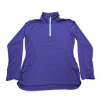 Title Nine  1/4 Zip Pullover Top Stretch Purple Size Small Training Athletic Photo 0
