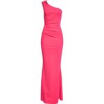 Chiara Boni  La Petite Robe Sabrina One-Shoulder Gown Women's 12 Pink Maxi NWOT Photo 13