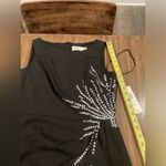 Eliza J  Boat Neck rhinestone starburst draped Ruched Sheath Mini Dress black 10 Photo 10