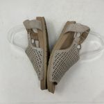 Earth Suede Leather Perforated Slingback Sandals Linden Laveen Coco Taupe Grey 8 Gray Photo 3