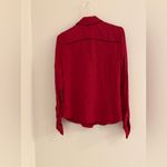 Brooks Brothers  Red Fleece womens long sleeve button down blouse red size 0 NWT Photo 1