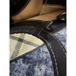 Etienne Aigner Woven Purse ~Butterfly Accent~Faux Black Leather~Vintage Y2K Photo 7