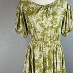 Anthropologie Daily Practice Womens Dress S Small Green White Paisley Pockets Photo 1