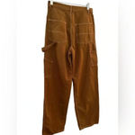 Garage  high rise brown with white top stitch carpenter pants Photo 1