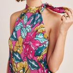 Maeve New!  | Anthropologie Sleeveless Floral Top Tie Neck Women’s Size Large Photo 0