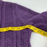 Croft & Barrow Women's Solid Purple
Cable-Knit Sweater 3/4 sleeve L Photo 7