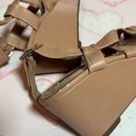 Alex Marie  Leather Nude Strappy Leather Tan Womens Wedges Sandals Size 5.5 Photo 9