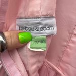 Betsy and Adam Vintage 80s Bubblegum Pink Drop Waist Puff Sleeve Ruffle Prom Dress Photo 8