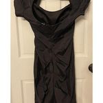 Betsy and Adam Dress Black Cap Sleeve Ruched By Linda Bernell Open Back VTG Size 8 Photo 1
