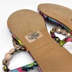 Betsey Johnson Caroll Multi Snake Print Jeweled T-Strap Sandals Size 6.5 Photo 8