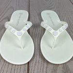 Tory Burch Studded Jelly Flip Flop Thong Sandals 11 Ivory/Cream $128 Photo 1