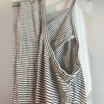 Mossimo Striped Tank Top Ruffle Hem Sleeveless Casual Summer Top Size S White Photo 2