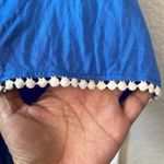 Soma  Cooling Lights Pom Trim Short Robe Blue Size XL EUC #0917 Photo 4