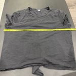 Aerie  Black Tie Back Short Sleeve Shirt Photo 0