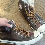 Converse Rare Chuck Taylor All Star Leather Brown And plaid Plaid Size 11 Photo 6