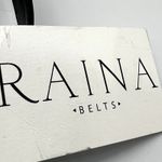 Raina Belt Gold and Black Front Clasp Closure NWT Photo 1