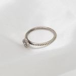 Sterling Silver Pink Clover Ring Size 6 Photo 3