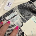 Cynthia Rowley  Black White Linen Leaf Balloon Sleeve  Crop Top Size Small New Photo 4