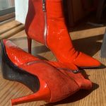Rag and Bone  Beha Boot Orange Suede Size 9 Italian Leather Slim Stiletto Shoe Photo 3