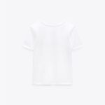 ZARA NWT Crochet Handmade Pocket Short Sleeve T Shirt Small Photo 5