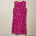 Bob Mackie  Hot Pink Sleeveless Button Front Mini Dress Womens Medium Summer Photo 7