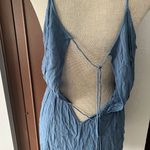 Free People (intimately) Liaisons Tie-Front Blue Romper Photo 7