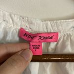 Betsey Johnson  White Spectator Tiered Midi Dress Prairie Cottagecore Confetti Photo 6