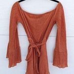 Missguided Rust Flared Sleeve Romper Photo 2
