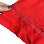 The Kooples Size S Red Semi Sheer Long Sleeve Blouse Bright Red Peasant Top Boho Photo 5
