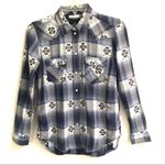 American Eagle Outfitters boyfriend fit western style plaid snap up shir… Photo 0