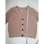 Style & Co Mocha Rose Cotton Chunky Kinit V-Neck Button Cardigan Sz L Photo 4